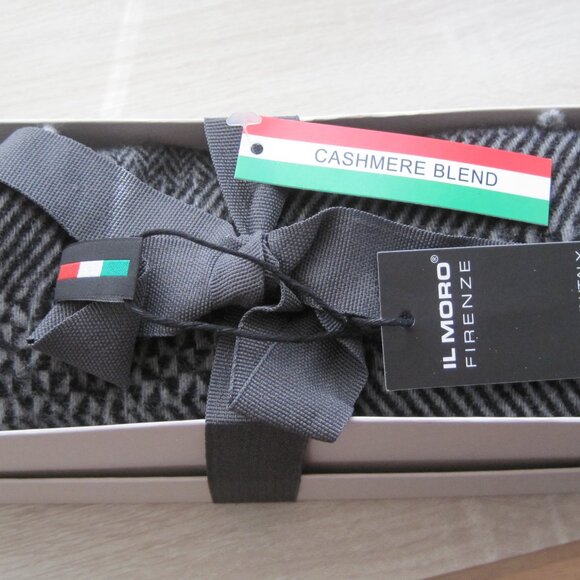 IL MORO FIRENZE Cashmere Blend Plaid Scarf Made in Italy - Picture 3 of 4